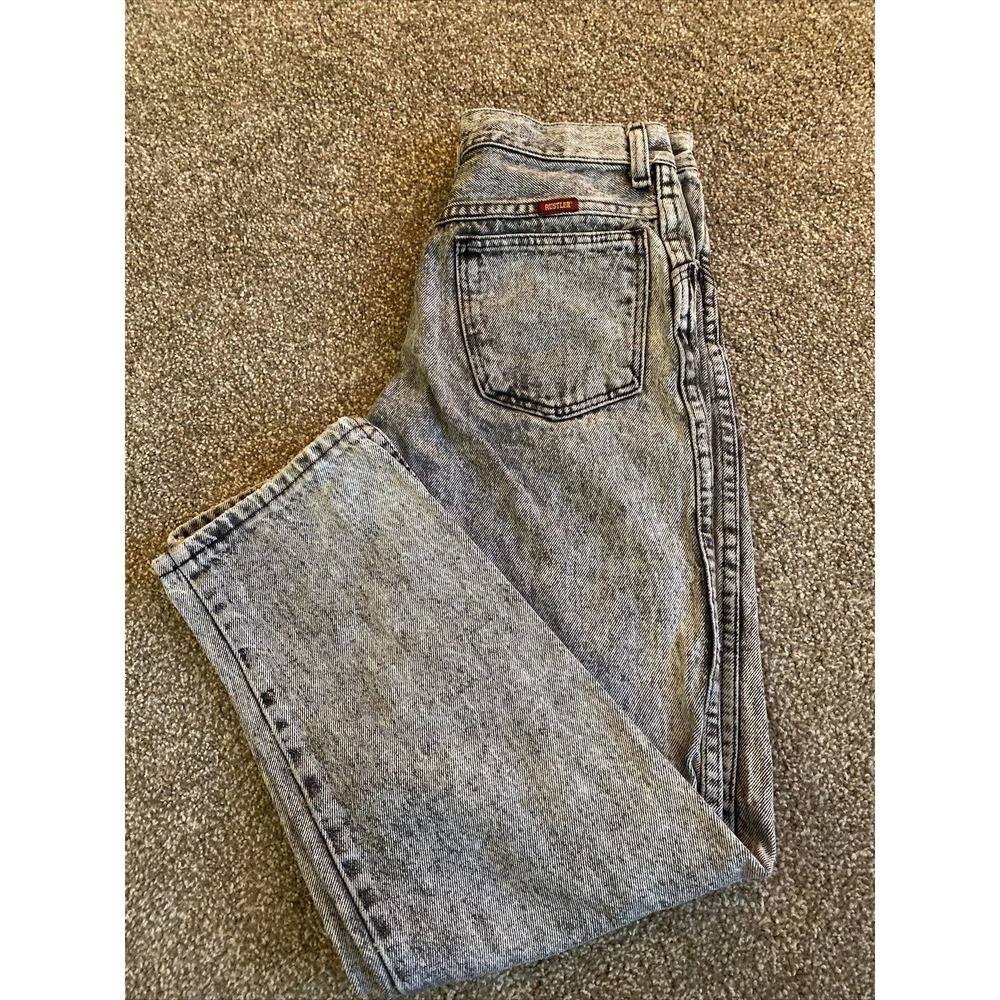 Vintage Rustler Acid Wash Black Jeans Size Girls 14. 24 Inches. See Photos J105